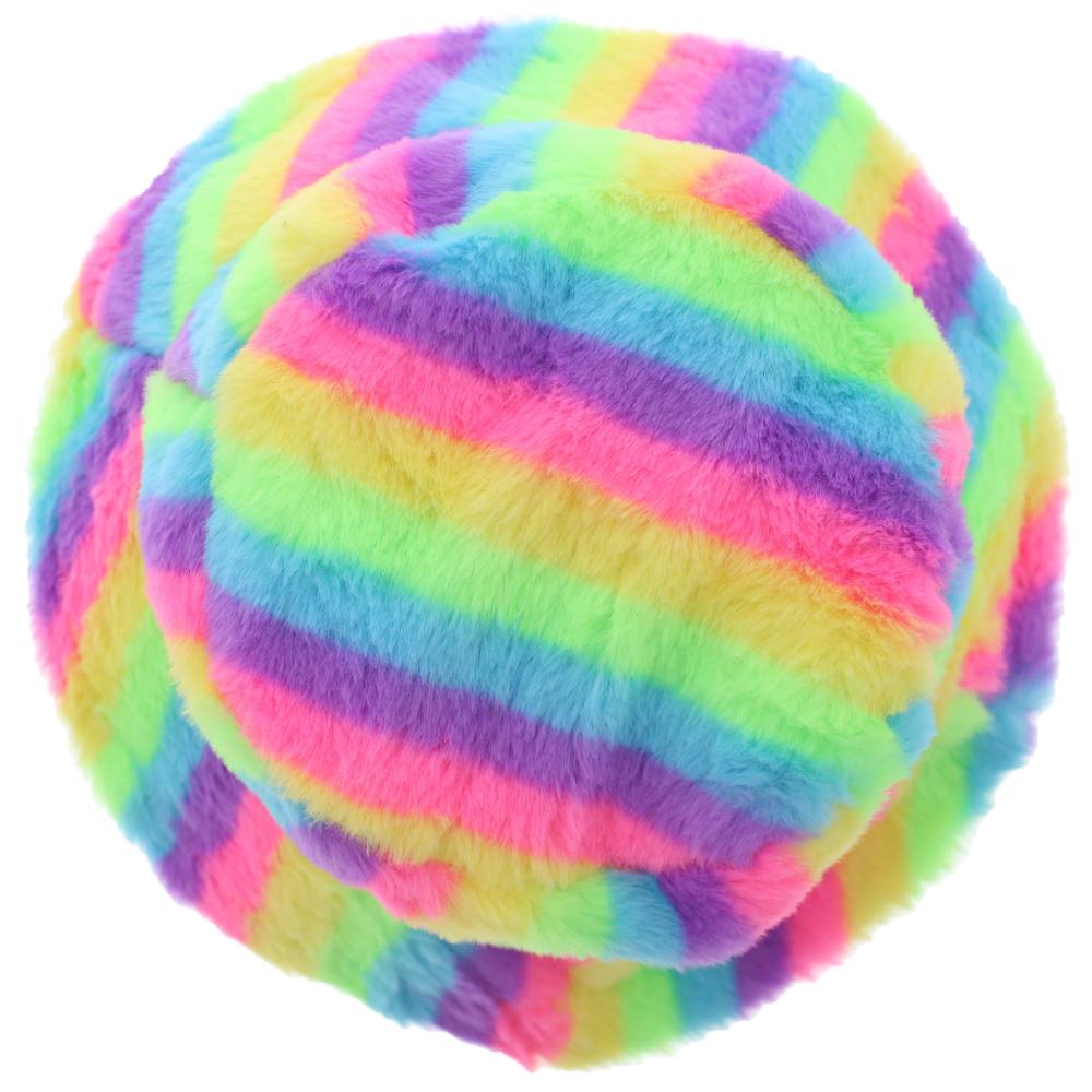 Zac's Alter Ego - Rainbow Stripy Faux Fur Eimer Hut - Regenbogen